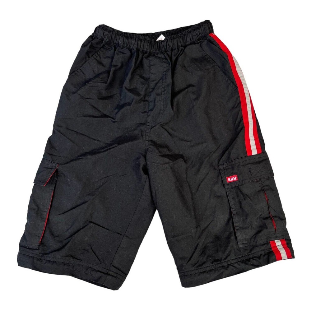 BUM Equipment Black Red Boys Board Cargo Shorts Shorts Size L Large‎ (10/12)